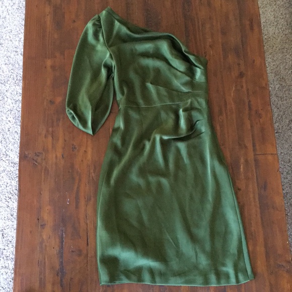 bcbg olive green dress
